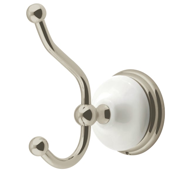Victorian Robe Hook, Brushed Nickel